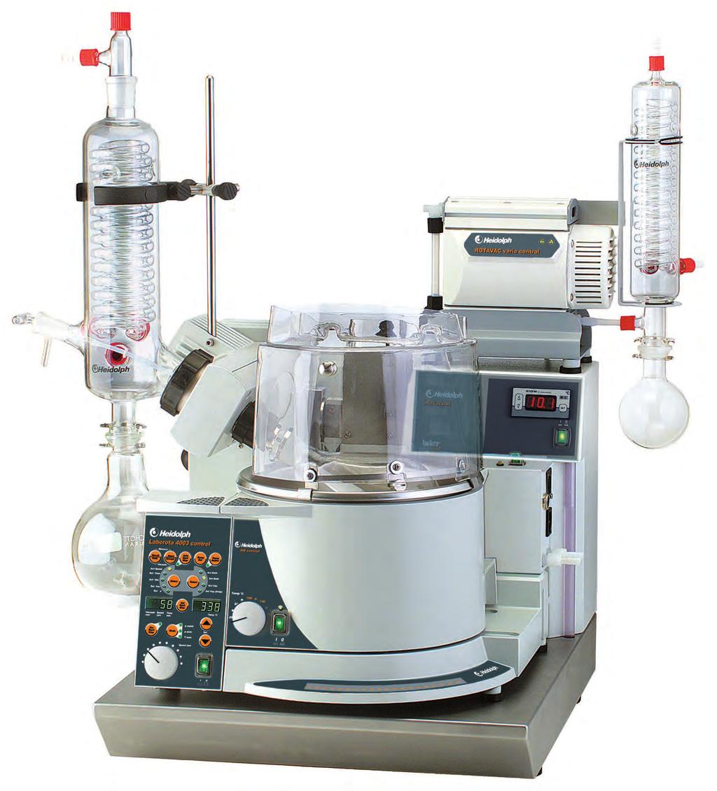 The Modular Concept General Advantages The modular concept consists of rotary evaporator, vacuum pump, controller and chiller All components are designed to function together High efficiency with
