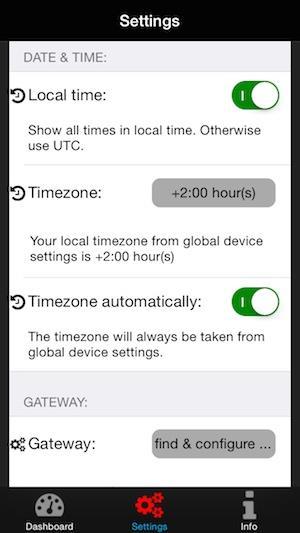 You can tap a field of history and get additional information if an alert was activated at this time. 3.2.