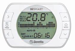 TEChNOLOGy and comfort management MySMART and BeSMART, the smartest system by Beretta MySMART is standard equipped with BeSMART, the new thermostat by Beretta to control your home heating from your
