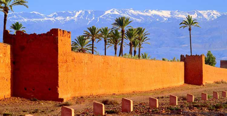 The ramparts around Marrakesh medina History, medicine and culture intertwine on this fascinating journey through Morocco.