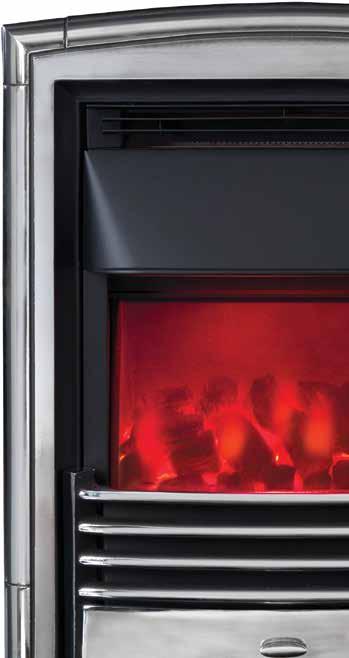 49 Dimension Electric Fires Dimension E The Dimension range of electric fires uses patented hologram technology to deliver a truly realistic flame effect.