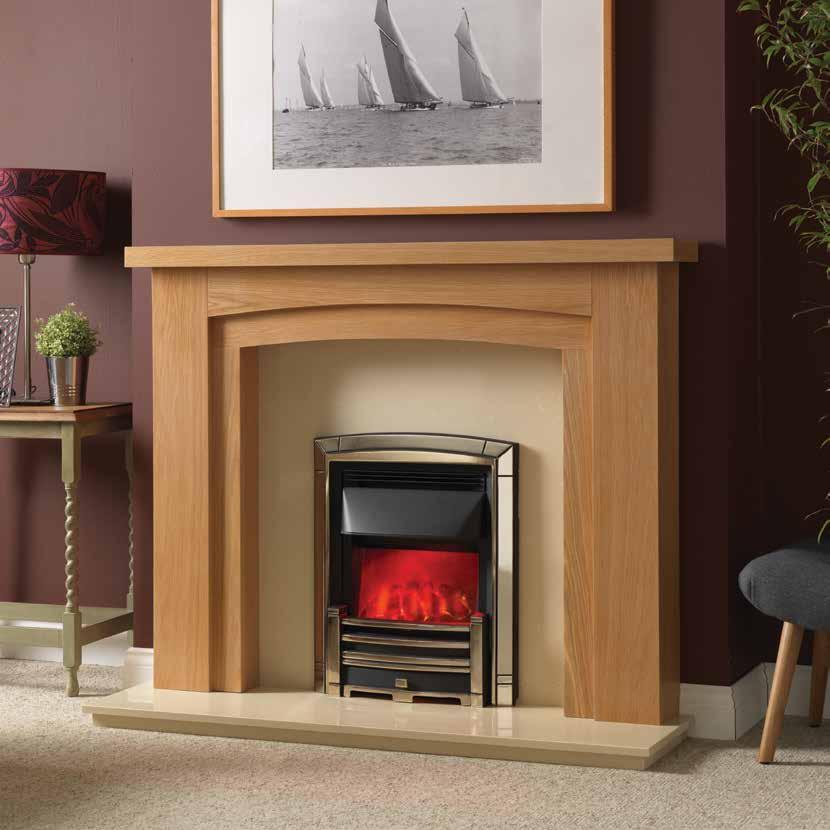 52 Masquerade Slimline Dimension Electric Fire Max Heat Output: 1.35kW Min Heat Output: 0.