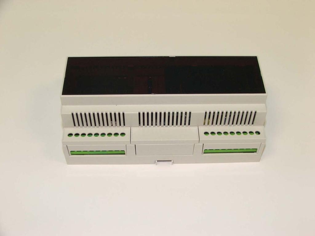 Incorporated on the box is an eight channel interface for connection to external devices such as light switches, emergency test switches and time clocks.
