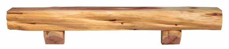 MADE IN U.S.A. No. 900 Cedar Log shown in Natural Cedar Finish 60 length. Cedar Shelf No.