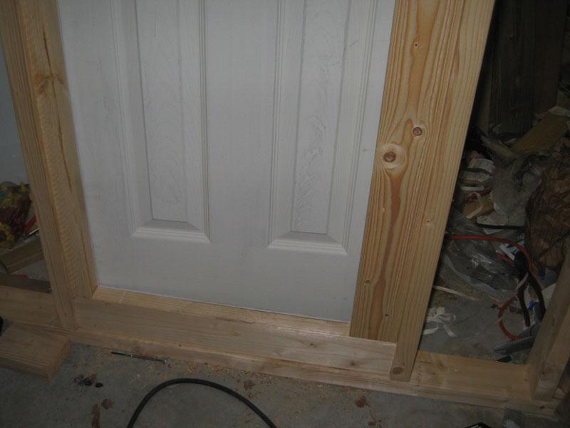 Door frame from inside.