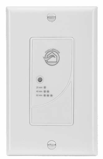 5. OPERATING YOUR WALL CONTROLS (CONTINUED) T-3 MODEL TM PUSH-BUTTON TIMER Comes complete soft touch button and integrated LED indicator light.
