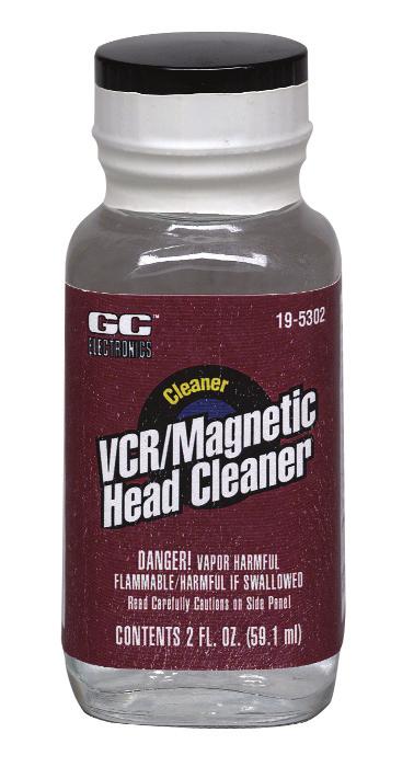 HEAD CLEANERS Travel Dispenser VCR/Magnetic Head Cleaner Designed for easy one-handed delivery of a wide variety of liquids onto a cloth, cleaning pad, cotton ball or other wipe-on applicators.