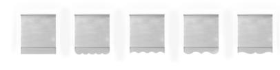 Options Standard Valance The Standard Valance is a 3 ½" wide grooved channel that contains the same fabric as the shade.