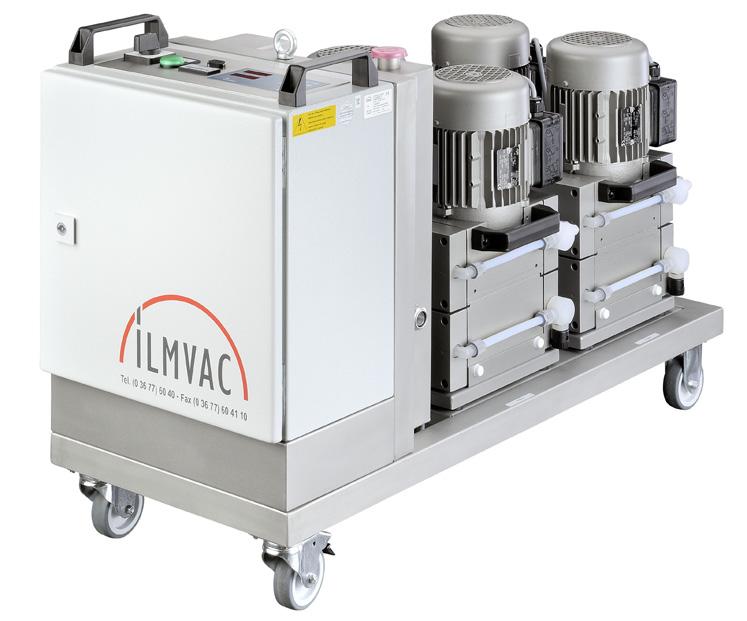 With ultimate vacuum options of 75 mbar, 8 mbar and 2 mbar and with peak flow rates of up to 50 m 3 /h the Univac systems are designed to supply vacuum to your whole lab.