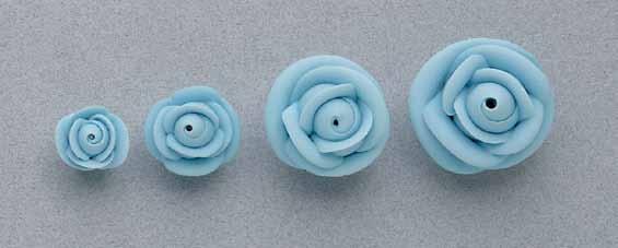 Royal Icing Roses All Edibles Are Certified Kosher actual size LARGE 1 3/4 72/box MEDIUM 1 1/4 90/box SMALL 1 1/8 120/box MINI 7/8 120/box royal blue red teal 400210 400205 400213 400310 400110