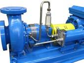 Coatings such as Wolfram or plasma nitriding on pump housing,