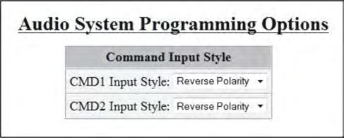 Main Menu - User Programming Programming CMD Input Style cmd inputs.