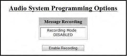 Programming Main Menu - Utilities 3.3 Main Menu - Utilities Services for recording messages and software file transfers via USB are located in the Utilities menu.