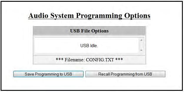 Main Menu - Informational Programming 3.3.2 USB File Options usb.jpg The ECC system allows software files to be saved, shared, and transferred via the computer s USB port.