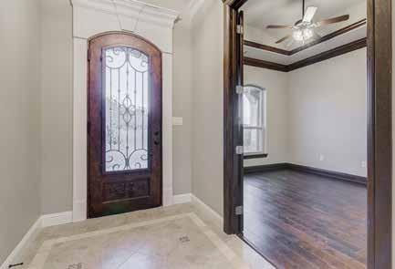 Welcome Home FOYER CEILINGS AND WALLS 12 minimum ceiling height Decorative ceiling treatment Round drywall corners 2 x 6 reinforced entry wall Arch