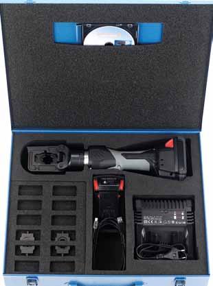 Professional installation- and electrical connection technique Battery operated hydraulic crimping tool 50 kn druseidt-standard handy crimping tool in cylindrical shaped design offers a wide range of
