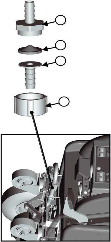 Machine Overview In-Line Solution Filter ssembly The solution solenoid, which shuts off solution fl ow when the bail handle is released, is protected from debris by the in-line fi lter assembly.