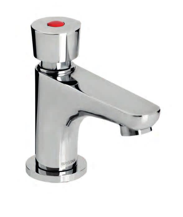 Single Pillar Basin Soft Touch Timed Flow Tap (with low regulator) Z DUS / C BREEAM compliant timed low soft touch pillar basin tap.