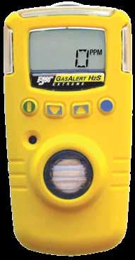 Single Gas Detector H 2 S CO O 2 SO 2 NH 3 PH 3 Cl 2 ClO 2 NO NO 2 HCN ETO O 3 Long-term solution Compact and affordable, the GasAlert Extreme reliably monitors for any single gas hazard within its