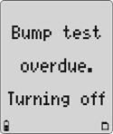 Successful Bump Test: If the bump test passes, the following screens display.