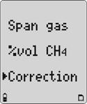 User Options Menu LEL Sensor This option is used to enter compensation factors for hydrocarbons other than methane. The factor can only be applied if the LEL sensor has been calibrated with methane.