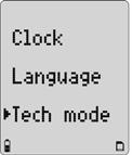 User Options Menu In the following order, press and continue to hold each button until Tech mode displays. Sensors a Caution 1. Press and hold H with right index finger. 2.