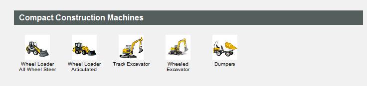 5). The following screen will appear offering several different categories of equipment to