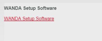and select the file WANDA Setup Software. 12.
