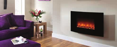 Electric Wall hung Wall hung electric fires quite simply hang on the wall and are a perfect and very flexible option in flueless houses and apartments.
