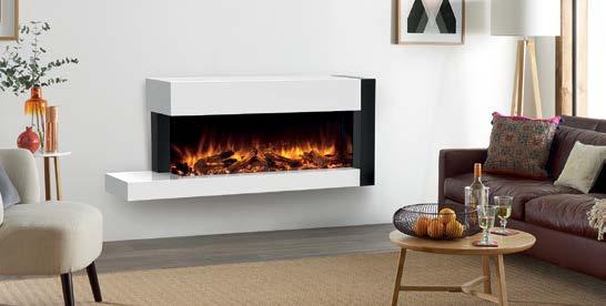 Available for both the Outset 70W and 110W fires, the Trento is offered in various configurations (shown overleaf) to suit your interior, allowing you to install your