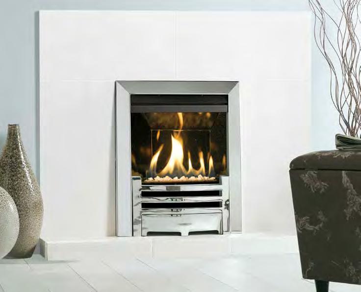 E-Studio TM high efficiency UP TO 82% Conventional and Balanced flue High efficiency fire with virtually invisible glass front Radiant heating - plus convection system for added efficiency Heat