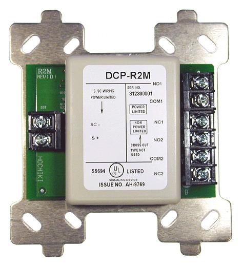 ENGINEERING PECIFICATION The contractor shall furnish and install where indicated on the plans, the Hochiki DCPR2M addressable relay module.