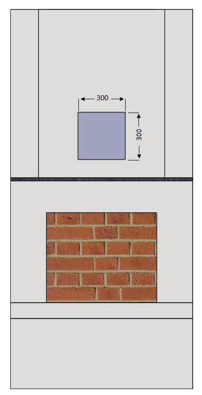 INSTALLATION GUIDE ALT. 2 1. Make a hole in the existing lintel in such a way that you can insert the pipe and insulation. (approximately 300 x 300 mm) 2.