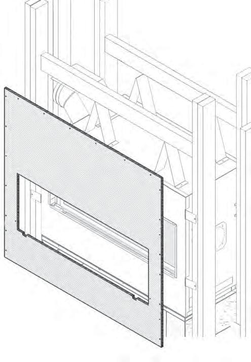 QUALIFIED Installation Plan Wall Finish Non-combustible cement board The L1 Linear see-thru fi replace requires a 1/2 (13 mm) thick non-combustible cement board to be used as a wall surface