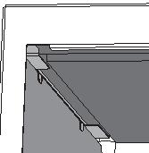 Top Top panel orientation Overhanging part sits on top of side panel at each end