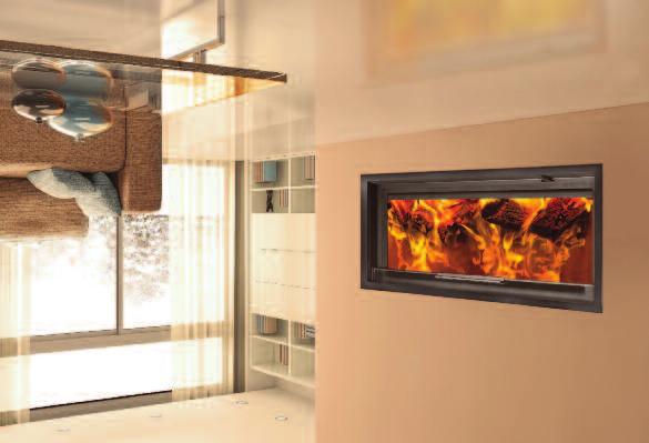 RH 21 LD Panorama l Woodfire RH LD inset stoves The vertical lifting door range gives the very best in woodburning inset stoves.