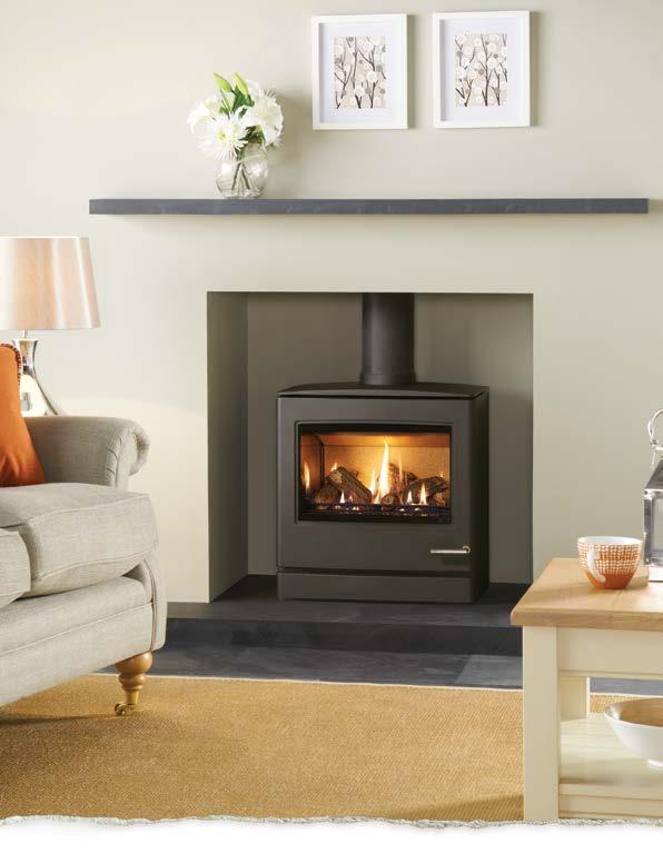 With hand-painted logs and an enticing glowing ember effect, the CL8 s inviting flame picture is extended by the mirror-like qualities of the sides of the stainless steel fire lining, creating a
