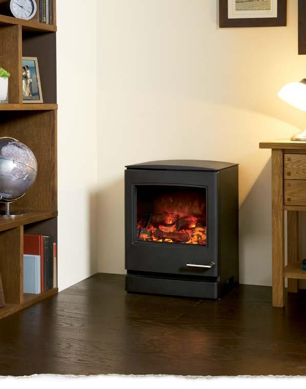 Complete with Veriflame technology, the enticing flame effect and realistic hand-painted fuel bed can be enjoyed with or without the heat output of up to 2.