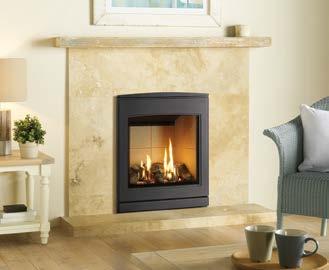 Available with a choice of four linings, Vermiculite, Black Reeded, Black Glass and Brick Effect, the CL 530 has a hand painted log effect fuel bed complete with glowing ember effect.