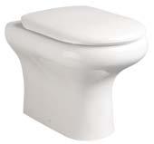 Seat sold seperately Rimless flushing Entry level range suitable for all sectors