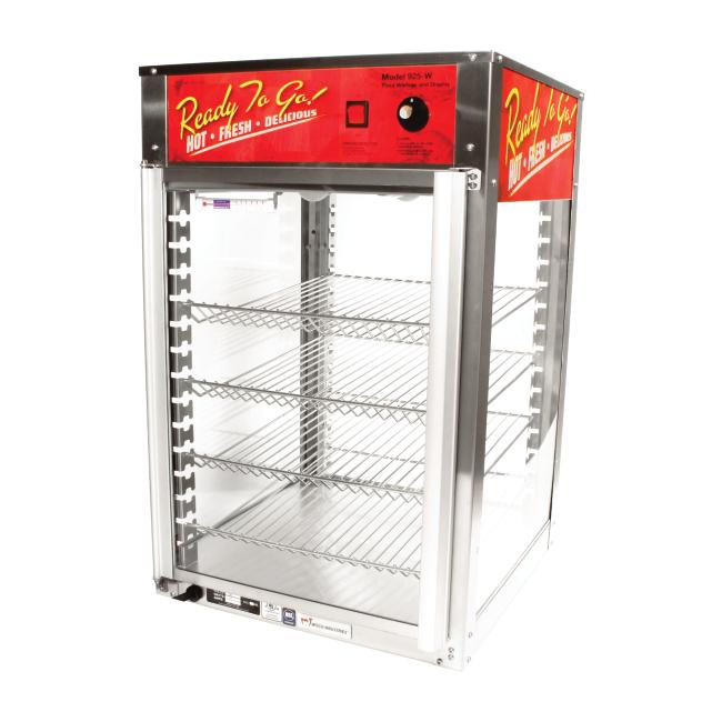 FOOD WARMING/ MERCHANDISING CABINET MODEL 925W This warmer/merchandiser provides heated circulating air to keep foods fresh and evenly warmed.