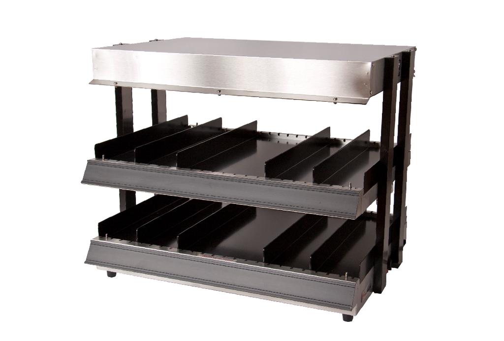 FOOD WARMING/MERCHANDISING CABINET MODEL 282-24-R: *Unit comes standard with (4) Flat grill racks (#0022542) MODEL 282-24: *Unit comes standard with: (8) 3-7/8 W aluminum product trays (#0022520) (2)
