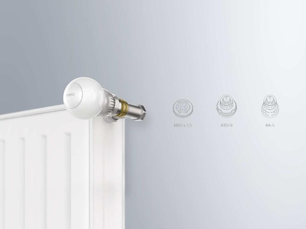 WORKS WITH 98% OF RADIATOR TYPES The head works with the most popular types of radiator valves.