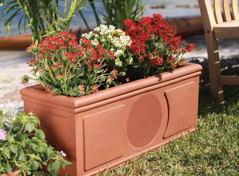 Loudspeaker Solutions Terracotta Weathered Concrete When Entertaining Moves Outdoors Rock and Planter Loudspeakers Rugged good looks and natural sound make Niles GeoRealistic Rock and Planter