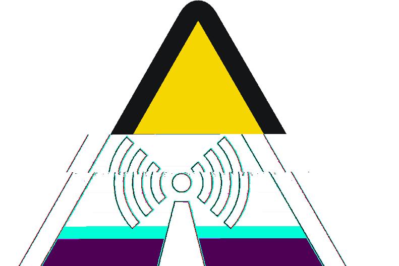 warn of a hazard from non-ionizing radiation As abstract image shown