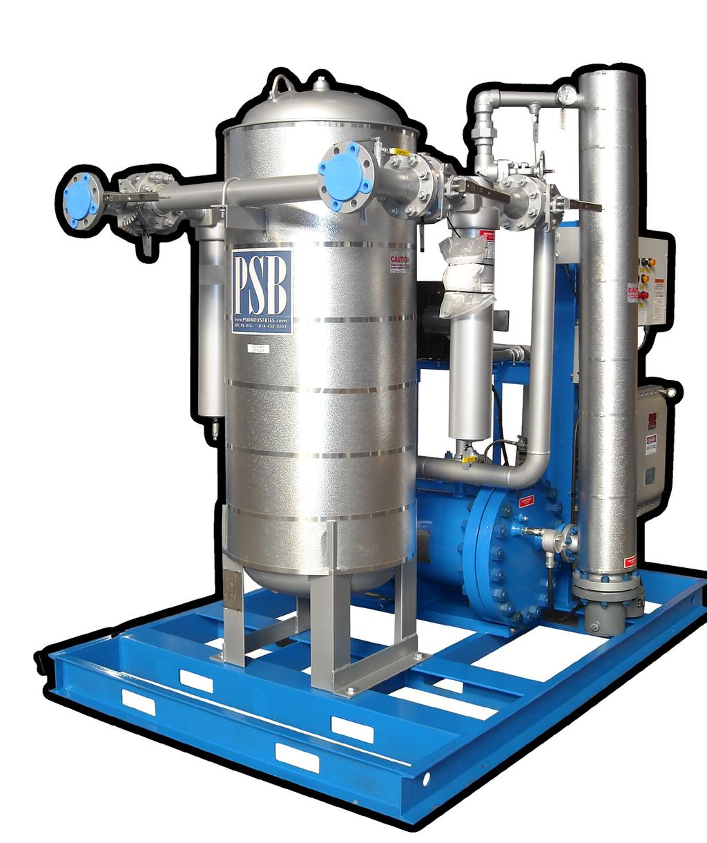 NG-SR Single Vessel Manual Regeneration PSB type NG-SR is an ideal system for drying small to medium volumes of natural gas for stations with intermittent use.