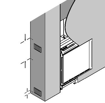 Installation Instructions 6.20 THE VOID BUILT FOR THE CASSETTE MUST BE VENTILATED TO PREVENT A BUILD-UP OF HEAT.