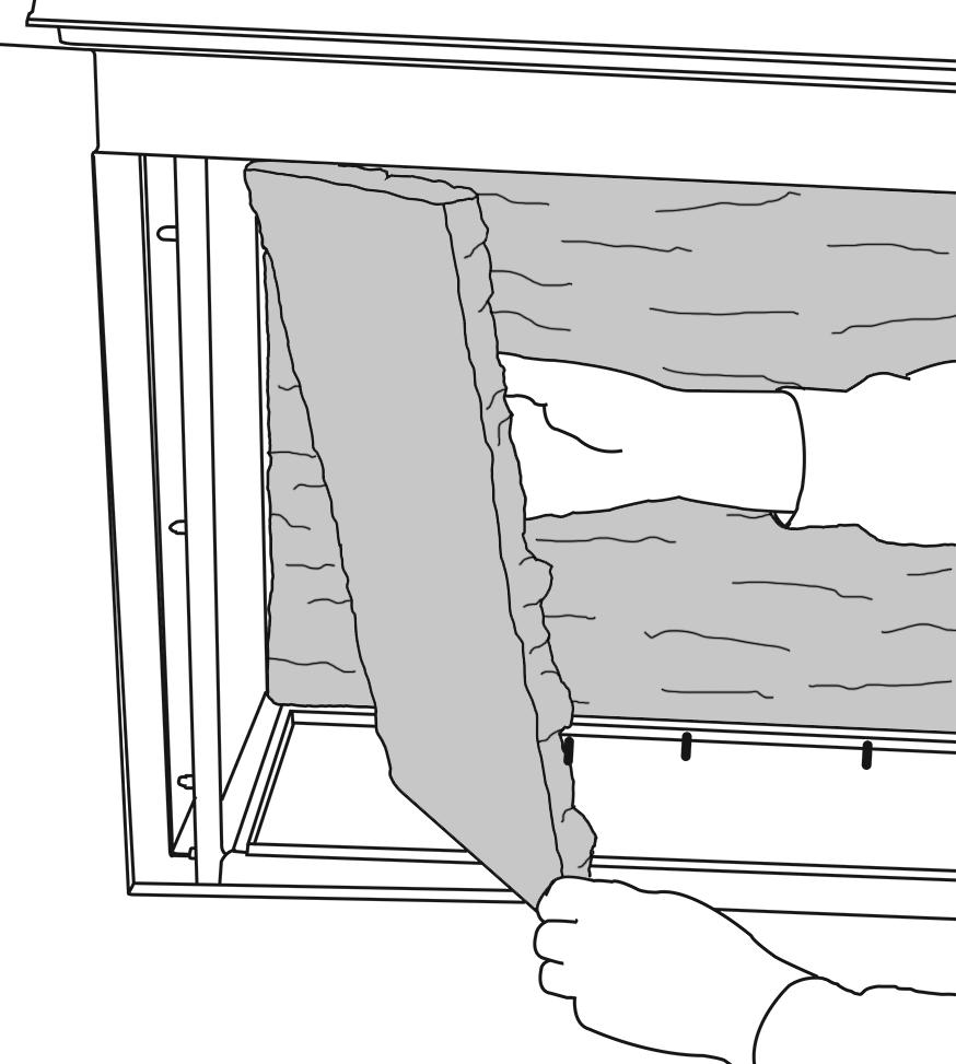 NEVER OPERATE THE APPLIANCE WHEN THE GLASS PANEL IS REMOVED OR BROKEN. 2.12 Replace the decorative front by referring to the separate instructions supplied with the front. 9 Screw Bracket 3. Liners 3.