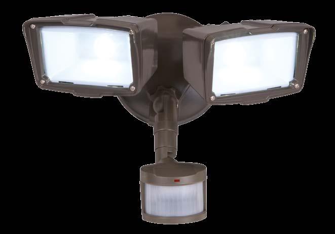 2' x 2' - 3400 Im 2-T8 Low-profile 1" The MST 180º and 270º motion activated floodlights provide complete The FS Flood is available in