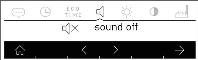 1 2 Setting audio sounds You can set audio sounds to be made when the buttons are pressed. symbol indicates that audio sounds are activated.